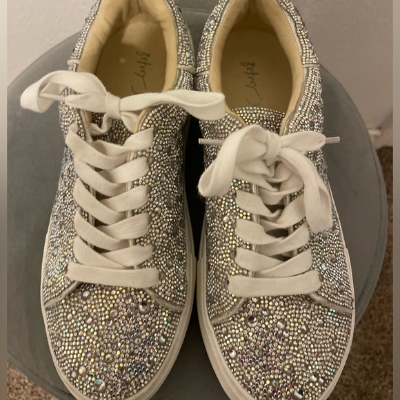 Betsy Johnson Rhinestone Sneakers - Picture 3 of 5